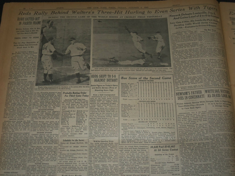 1940 OCTOBER 4 NEW YORK TIMES - HITLER AND MUSSOLINI MEET TODAY - NT 7339