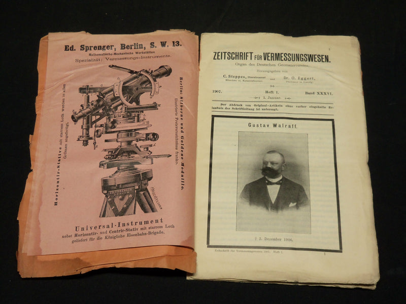 1906-1918 ZEITSCHRIFT FUR VERMESSUNGSWESEN GERMAN MAGAZINE LOT OF 81 - WR 106J