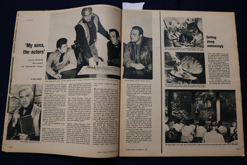 1963 OCT 27 SUNDAY NEWS COLOROTO MAGAZINE - DOROTHY PROVINE - JUM BROWN- E 23200