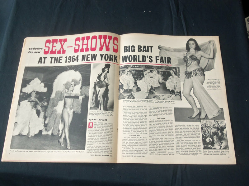 1963 NOVEMBER THE NATIONAL POLICE GAZETTE MAGAZINE - ANTHONY QUINN AFFAIR-B 5722
