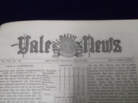 1883-1884 SEP-JUN YALE NEWS MAGAZINE BOUND VOLUME NO. 7 - GREAT ADS - KD 726G