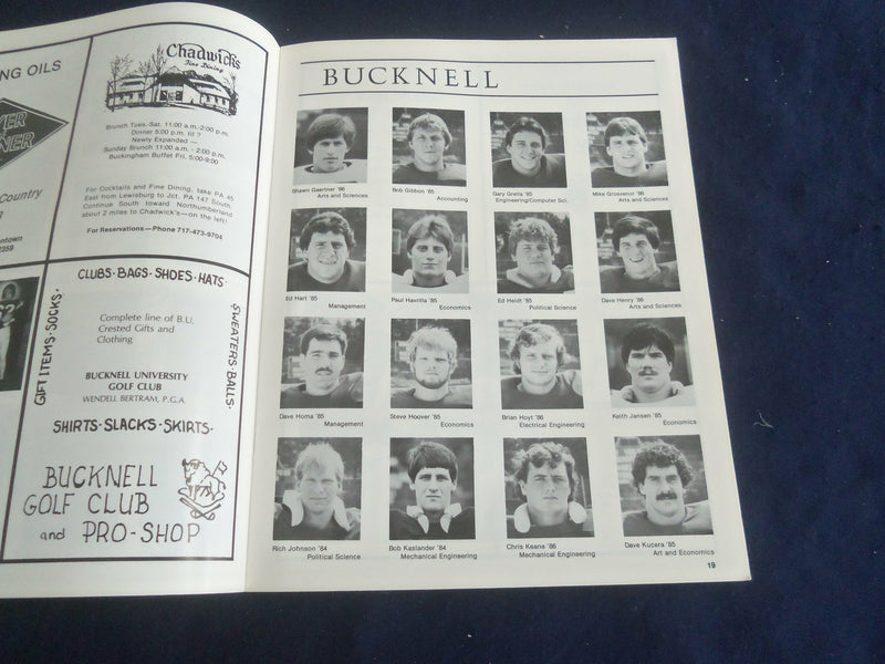 1983 SEP 10 FOOTBALL PROGRAM - BUCKNELL UNIV VS HOWARD UNIVERSITY - SP 1214H