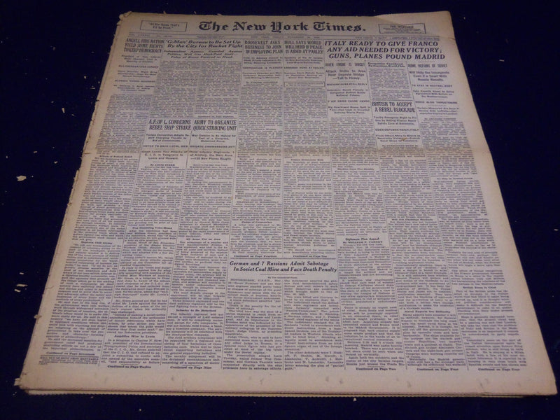 1936 NOV 20 NEW YORK TIMES - ITALY READY TO GIVE FRANCO ANY AID NEEDED - NT 2078
