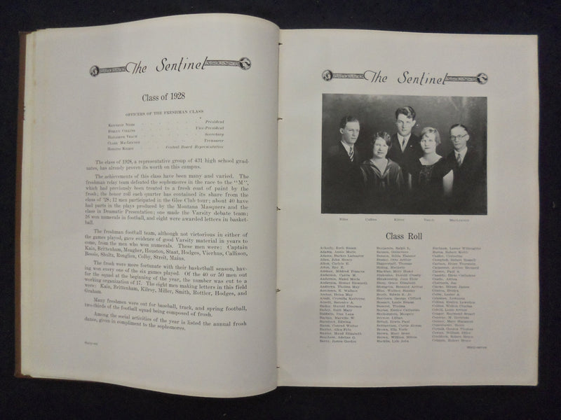 1925 SENTINAL UNIVERSITY OF MONTANA YEARBOOK - MISSOULA, MONTANA - YB 3293