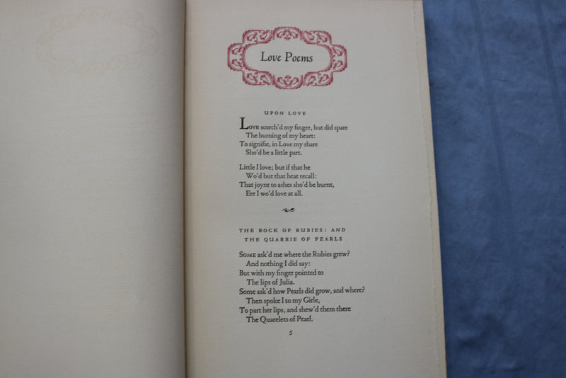 SONGS AND LYRICS HARDCOVER BOOK BY ROBERT HERRICK - K 674