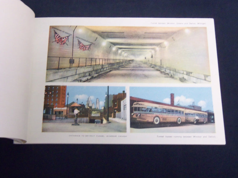 1940'S SOUVENIR VIEWS OF WINDSOR ONTARIO BOOK WITH ENVELOPE - J 8532