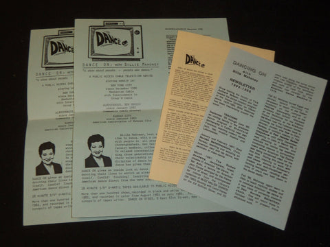 1980'S BILLIE MAHONEY DANCER NEWSLETTERS & HANDWRITTEN NOTE TO GETZ - J 5458