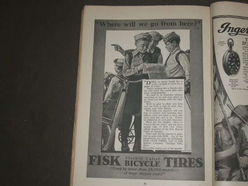 1919 APRIL ST. NICHOLAS MAGAZINE - NORMAN ROCKWELL ILLUSTRATION IN AD - B 4613