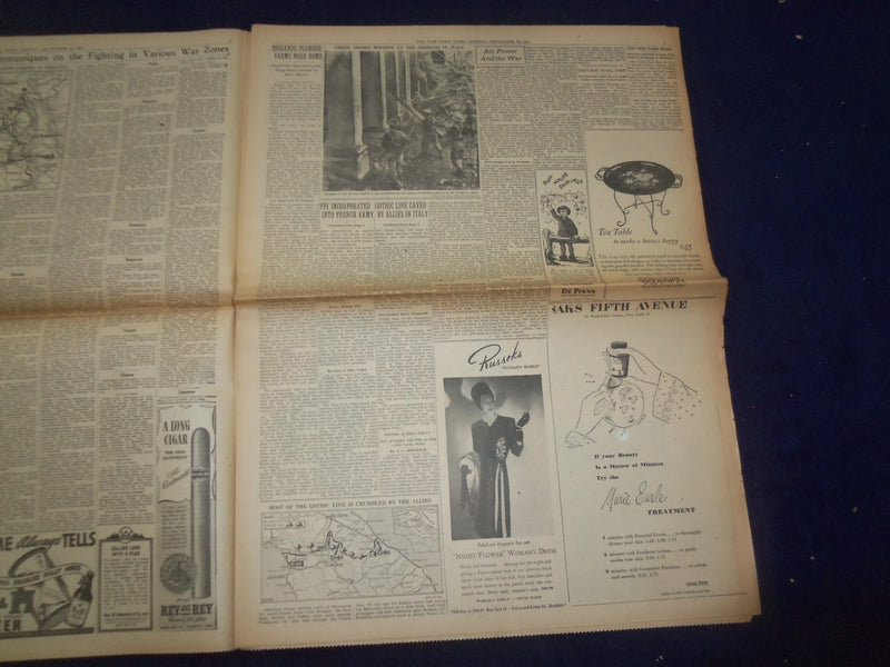 1944 SEP 25 NEW YORK TIMES - BRITISH PATROLS MEET SKY UNITS AT ARNHEM - NP 6631