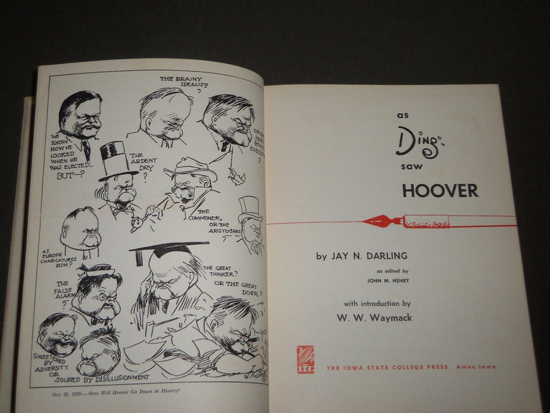 1954 AS DING SAW HOOVER BY JAY N. DARLING HARDCOVER BOOK - NICE ILLUS - KD 4707