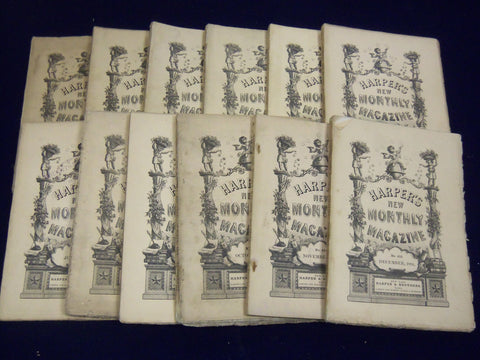 1884 HARPER'S MONTHLY MAGAZINE LOT 12 COMPLETE YEAR - HOWARD PYLE - ADS - WR 250