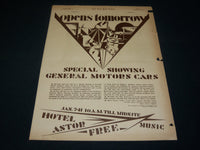 1929 JANUARY 6 NEW YORK TIMES ROTO PICTURE SECTION - AUTO SHOW - NT 9393