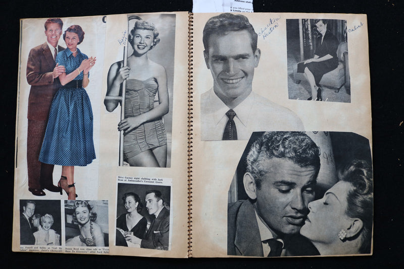 1950'S MOVIE STARS SCRAPBOOK -KIRK DOUGLAS-GINGER ROGERS-BURT LANCASTER- E 24924