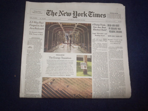 2023 AUGUST 19 NEW YORK TIMES - DEAD AND HURT IN UKRAINES WAR NEARING 500,000
