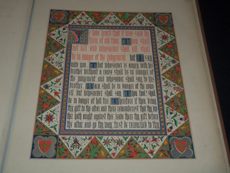 1861 SERMON ON THE MOUNT ILLUMINATED BY W & G AUDSLEY - CHARLES ROLT - Z 252