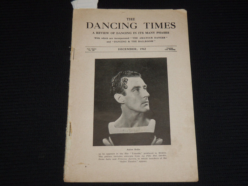 1942 DECEMBER THE DANCING TIMES MAGAZINE - ANTON DOLIN - K 541