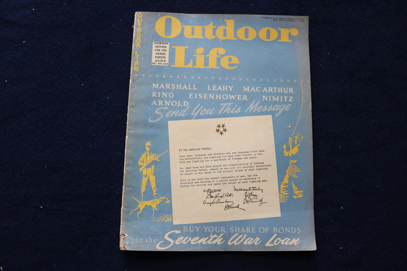 1945 JUNE OUTDOOR LIFE MAGAZINE - OVERSEES ARMED FORCES EDITION - E 9122