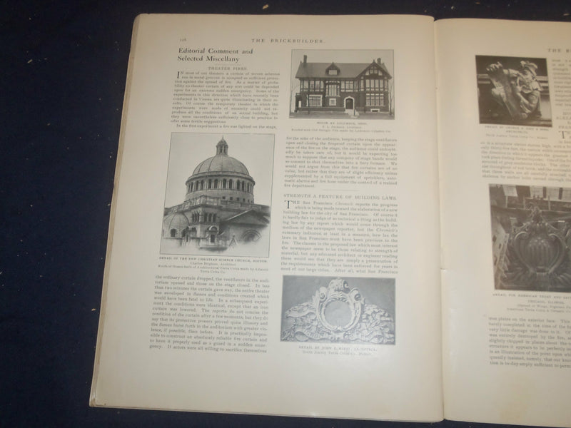 1906 JUNE THE BRICKBUILDER MAGAZINE - AN ARCHITECTURAL MONTHLY - ST 528K