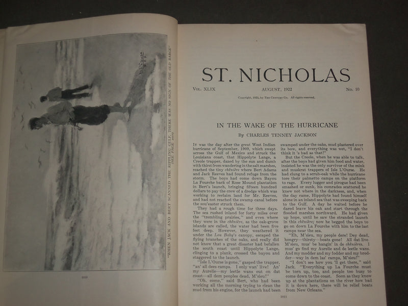 1922 AUGUST ST. NICHOLAS MAGAZINE - ILLUSTRATIONS, STORIES & ADS - B 4625