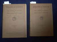 1921-22 TRANSACTIONS OF AMERICAN SOCIETY OF ENGINEERS SOFTCOVER -2 VOLS- KD 9110