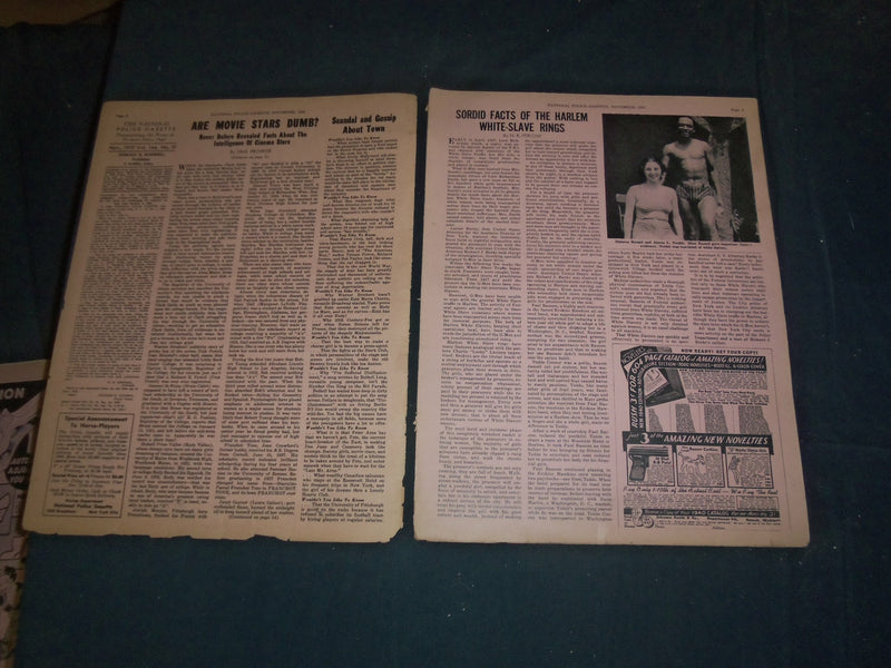 1939 NOVEMBER THE NATIONAL POLICE GAZETTE MAGAZINE - DANNIELLE DARRIEUX - B 5879