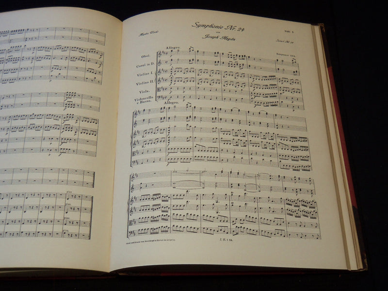 1900'S JOSEPH HAYDN WERKE BOUND VOLUMES LOT OF 7 - GERMAN - KD 985D