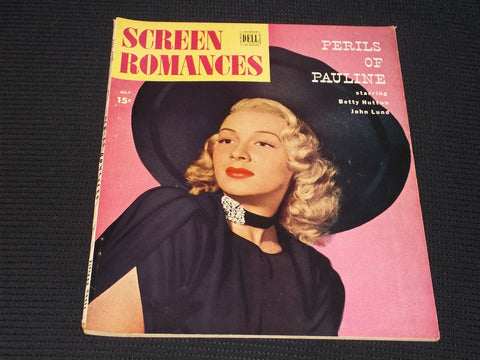 1947 JULY SCREEN ROMANCES MAGAZINE - BETTY HUTTON FRONT COVER - E 16520