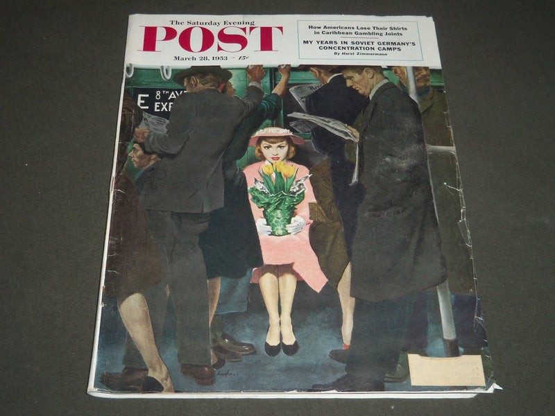 1953 MARCH 28 THE SATURDAY EVENING POST MAGAZINE - ILLUSTRATED COVER - SP 1956