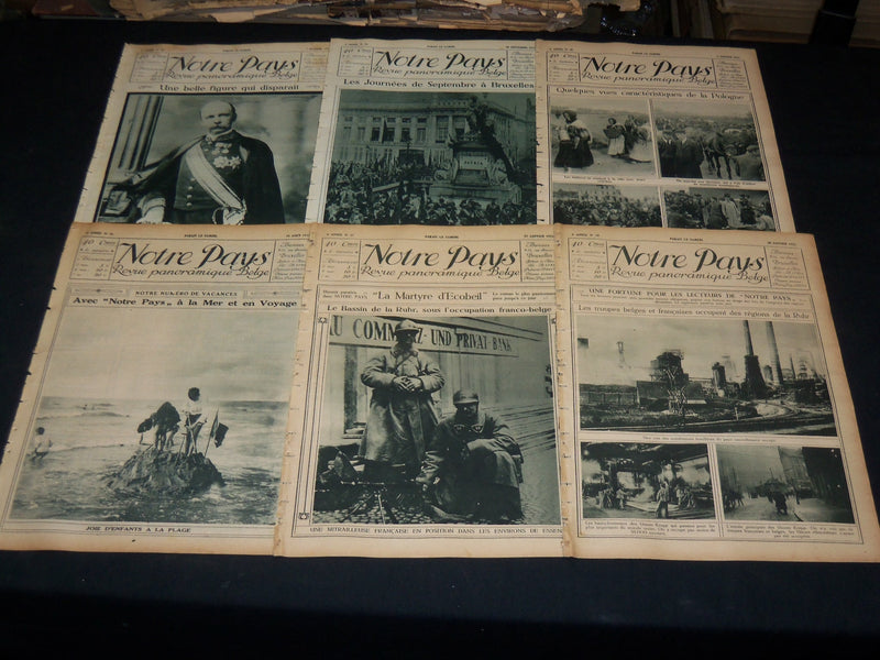 1922-1923 NOTRE PAYS REVUE PANORAMIQUE BELGE MAGAZINE LOT OF 8 - O 3020