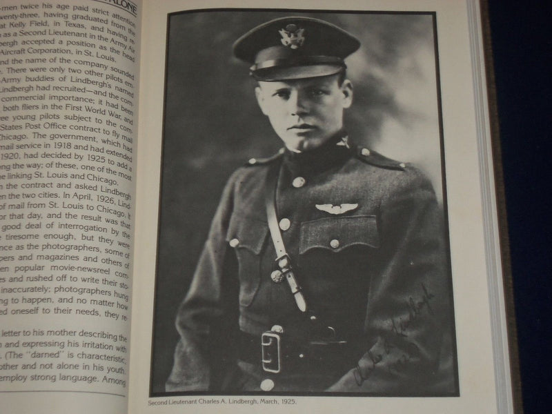 1977 CHARLES LINDBERGH ALONE BOOK BY BRENDAN GILL AUTHOR INSCRIBED - KD 2583