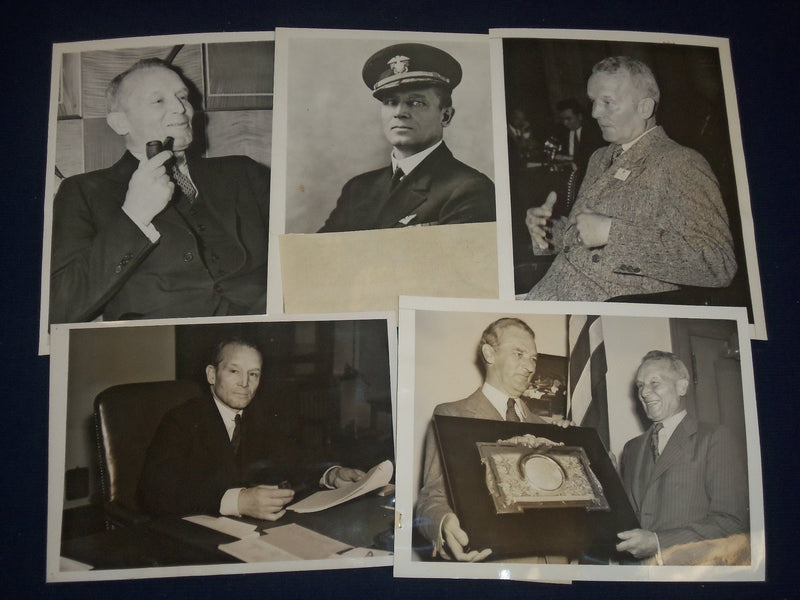 1920'S - 1940'S WIRE PHOTOS OF REAR ADMIRAL EMORY S. LAND LOT OF 18 - J 1800