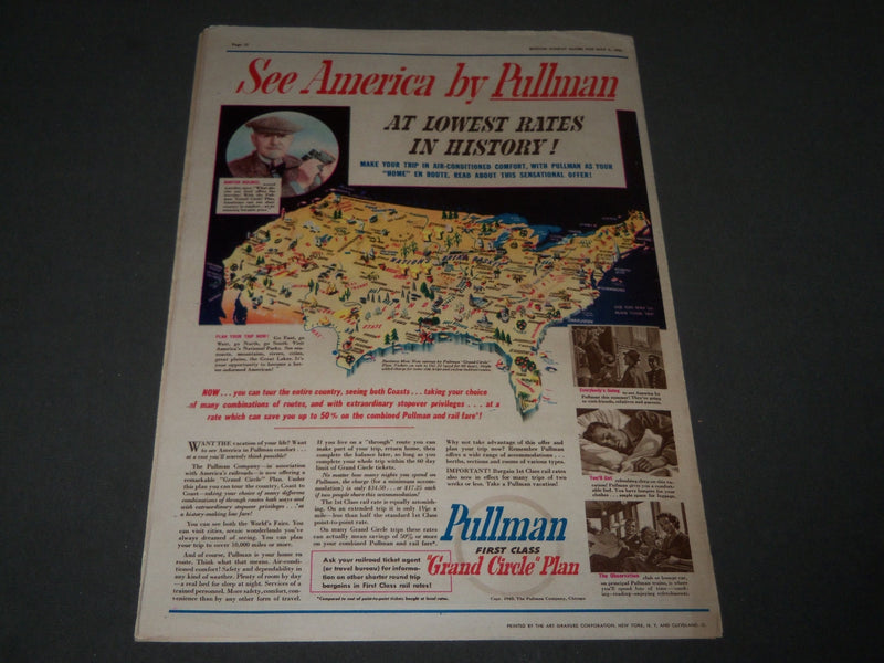 1940 MAY 5 BOSTON GLOBE PICTORIAL MAGAZINE - BOMBING RAID - PHOTOS - NP 2938
