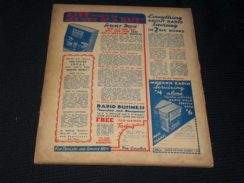 1937 APRIL RADIO NEWS & SHORT WAVE RADIO MAGAZINE - TWO TUBE M.O.P.A - E 4810