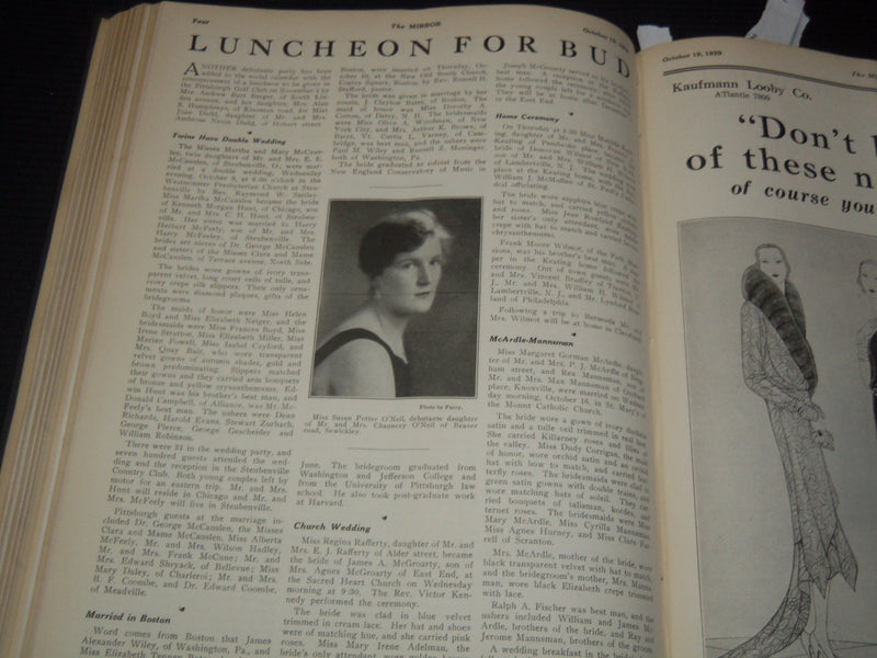 1929 SEPTEMBER-NOVEMBER THE MIRROR MAGAZINE BOUND VOLUME - KD 3351K