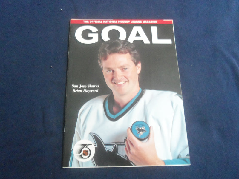 1991 NHL GOAL MAGAZINE - BRIAN HAYWARD COVER - VOLUME XIX, ISSUE 2 - SP 6483P