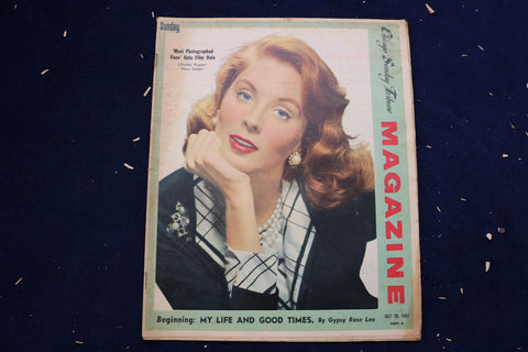1957 JULY 28 CHICAGO TRIBUNE MAGAZINE - SUZY PARKER COVER - E 22178