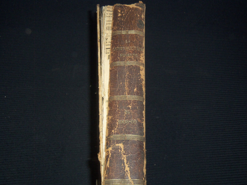 1908-1909 LA CONSTRUCTION MODERNE MAGAZINE BOUND VOLUME NO. 24