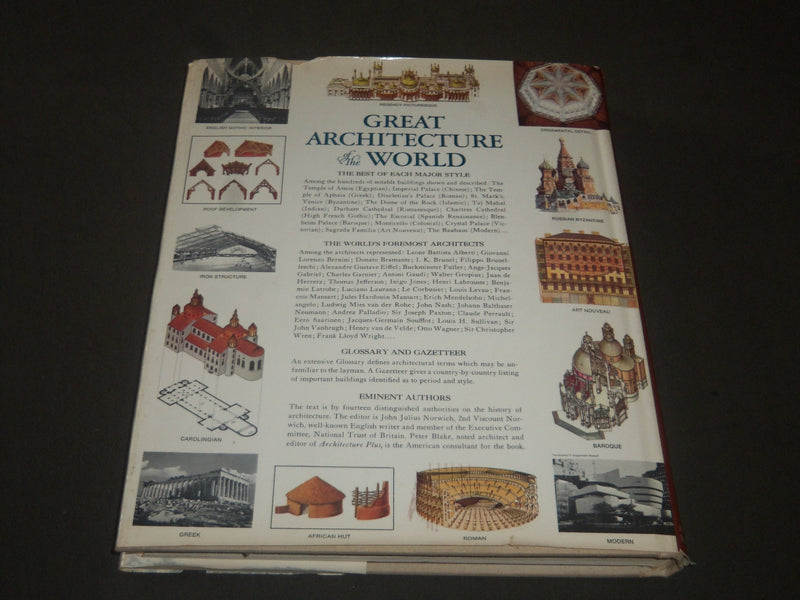 1975 GREAT ARCHITECTURE OF THE WORLD EDITED BY JOHN JULIUS NORWICH - KD 3888
