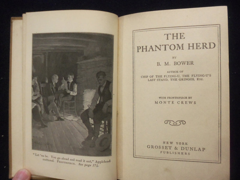1916 THE PHANTOM HERD HARDCOVER BOOK BY B.M. BOWER - KD 8415