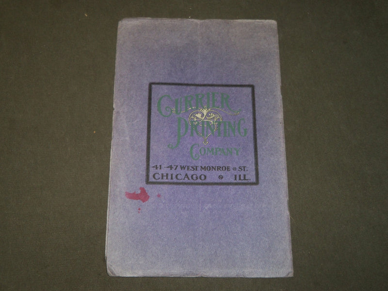 1909 THE GREAT WEST SIDE PROGRAM - CURRIER PRINTING COMPANY - CHICAGO - J 3708