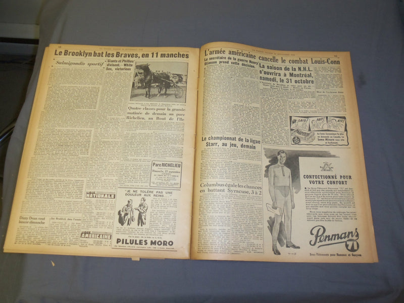 1942 SEP 26 LA PATRIE NEWSPAPER-FRENCH-100,000 SOLDATS NAZIS A STALINGRAD-FR2103