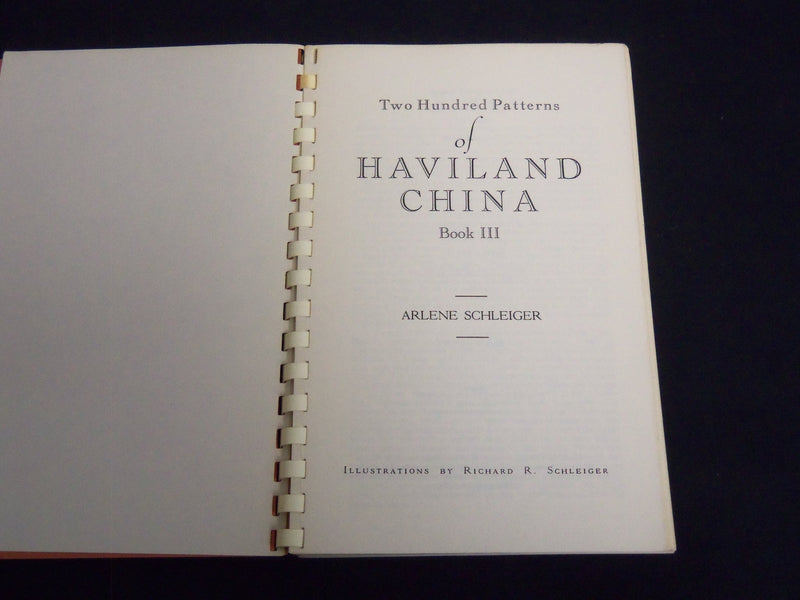 1962 HAVILAND CHINA TWO HUNDRED PATTERNS BOOK III BY ARLENE SCHLEIGER - J 9251