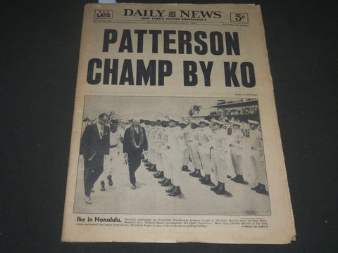 1960 JUNE 21 NEW YORK DAILY NEWS - PATTERSON CHAMP BY KO - NP 2417