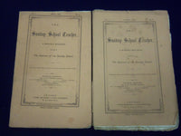 1866 THE SUNDAY SCHOOL TEACHER VOLUME #1 MAGAZINE LOT OF 4 ISSUES - O 2842