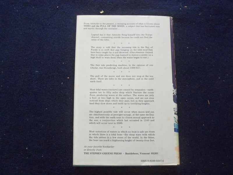 1979 TIDES AND THE PULL OF THE MOON HARDCOVER BOOK BY FRANCIS E. WYLIE - KD 8398