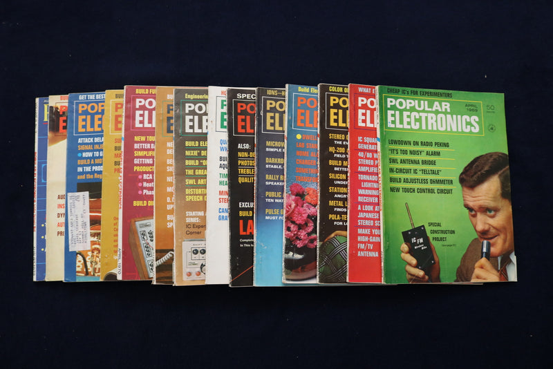1969-1972 POPULAR ELECTRONICS MAGAZINES - LOT OF 14 - O 3310