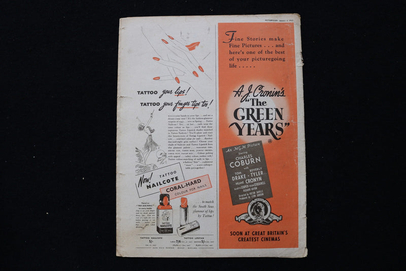 1947 JAN 4 PICTUREGOER MAGAZINE - JOHN MILLS & VALERIE HOBSON COVER - E 25969