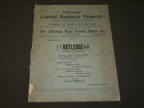 1905-1908 CHICAGO CENTRAL BUSINESS PROPERTY BOOK - SALES - LEASE - J 3670