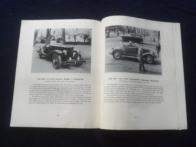 1957 APRIL 23-30 ANGLO-AMERICAN VINTAGE CAR RALLY PROGRAM - J 8406