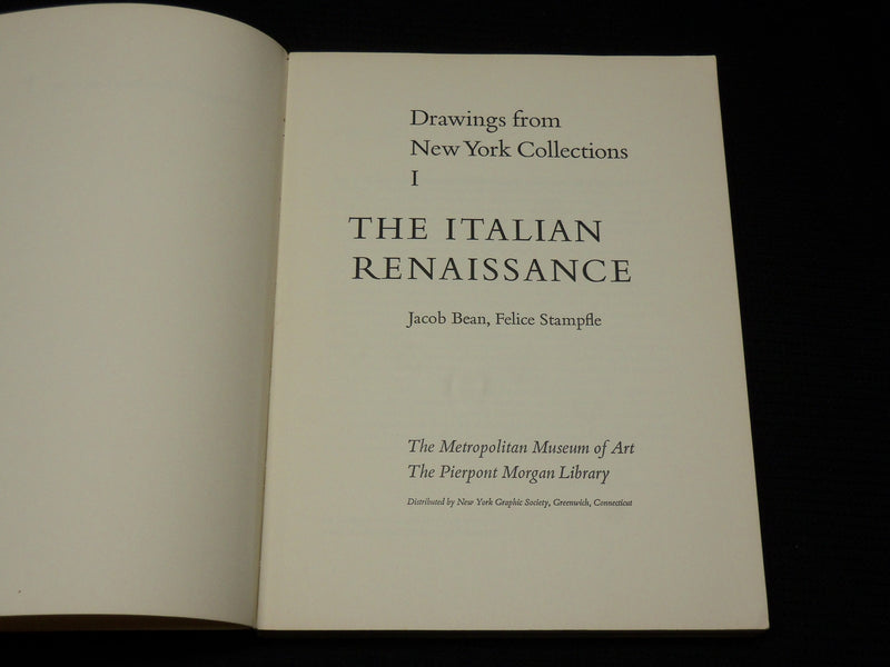 1965 DRAWINGS FROM NEW YORK COLLECTIONS ITALIAN RENAISSANCE BOOK - R 706U